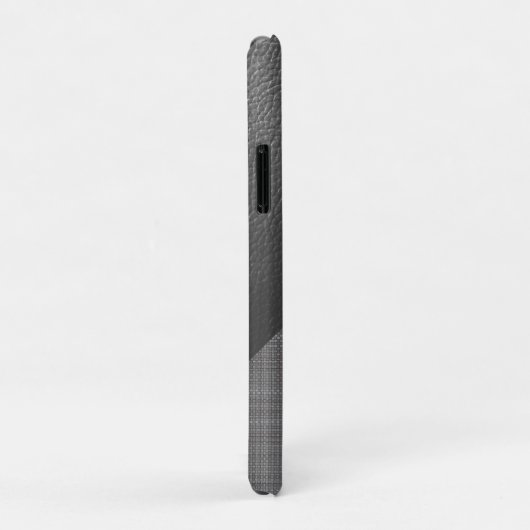 Aangepast folielicht Middeldonkergrijs leder Case-Mate iPhone Case (Achterkant/rechts)