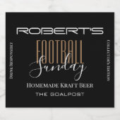 Aangepast Football Bier Etiket (Enkel label)