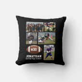 Aangepast Football Foto Collage Player Naam # Team Kussen (Voorkant)