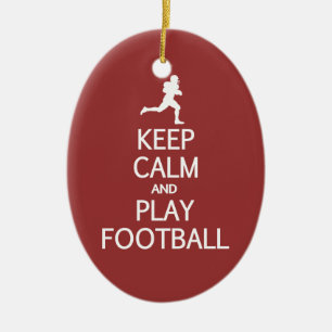 Aangepast Football kalm houden en afspelen, orname Keramisch Ornament