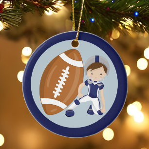 Aangepast Football Kind Keramisch Ornament