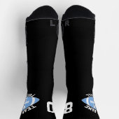 Aangepast Football Player Team Name Number Light B Sokken (Top)