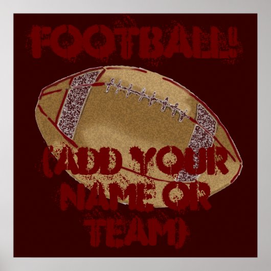 Aangepast Football Poster (Voorkant)