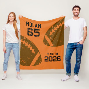 Aangepast Football Senior Player Nummer Klasse van Fleece Deken