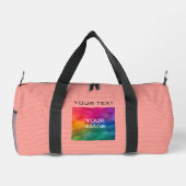 Aangepast Foto Afbeelding tekst perzik kleur gestr Plunjezak (Achterkant)