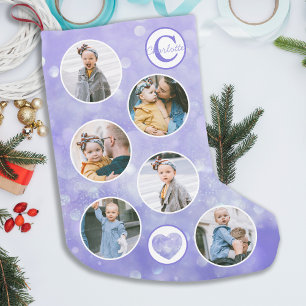 Aangepast foto-Baby Paars Kleine Kerstsok