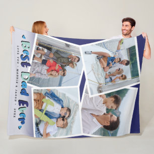 Aangepast foto 'Beste papa ooit' herinnering Fleece Deken