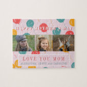 Aangepast foto-collage van mam Moederdag cadeau Legpuzzel (Horizontaal)