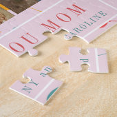 Aangepast foto-collage van mam Moederdag cadeau Legpuzzel (Zijkant)