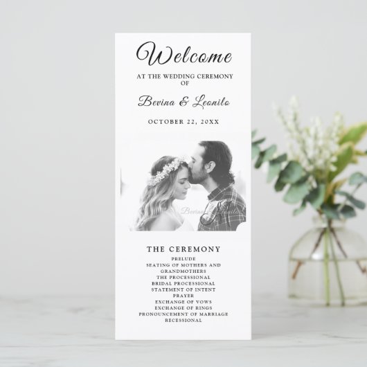 Aangepast foto Eenvoudig legant script |Modern huw Programma (Staand voorkant)