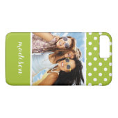 Aangepast foto- en naampatroon met poolpunten Case-Mate iPhone case (Achterkant (Horizontaal))