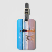 Aangepast Foto en Tekst Bagagelabel (Voorkant (verticaal))