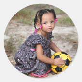 Aangepast, foto en tekst toevoegen ronde sticker (Voorkant)