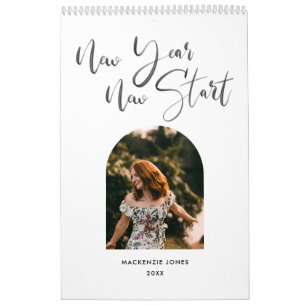Aangepast foto-kalender voor geborsteld gebruik kalender