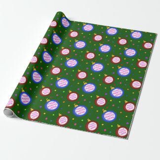 Aangepast foto-ornament Kerstcadeaupapier Cadeaupapier