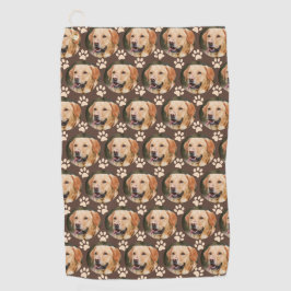 Aangepast foto-patroonpatroon Dog Brown Golfhanddoek