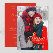 Aangepast foto verloofd paar speelse script (Voorkant / Achterkant)