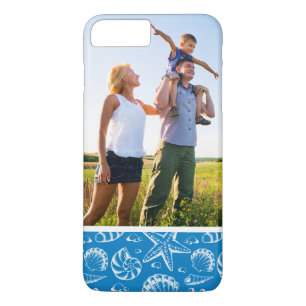 Aangepast fotoblauw balkpatroon iPhone 8 plus / 7 plus hoesje