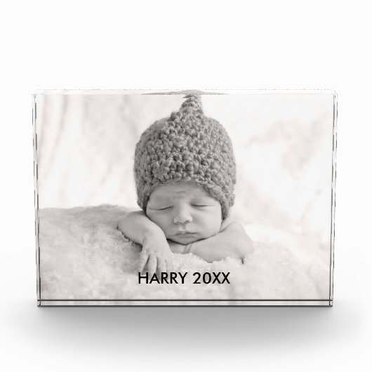 Aangepast fotoblok | Zwarte tekstbedekking (Voorkant)