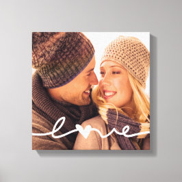 Aangepast fotocanvas | Hand getrokken liefde overl Canvas Afdruk