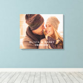 Aangepast fotocanvas - witte tekstbedekking canvas afdruk (Insitu (Houten vloer))