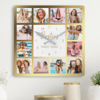 Aangepast fotocollage Besties Gold White