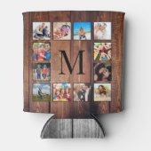 Aangepast fotocollage, geregenereerd hout blikjeskoeler (Voorkant)