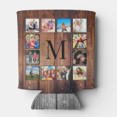 Aangepast fotocollage, geregenereerd hout blikjeskoeler (Achterkant)