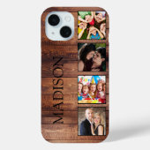 Aangepast fotocollage, geregenereerd hout Case-Mate iPhone case (Achterkant)