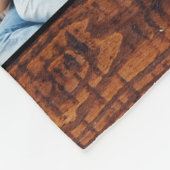 Aangepast fotocollage, geregenereerd hout fleece deken (Hoek)