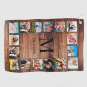 Aangepast fotocollage, geregenereerd hout golfhanddoek (Horizontaal)