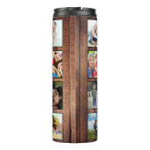 Aangepast fotocollage, geregenereerd hout thermosbeker (Achterkant)