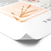 Aangepast fotocollage monogram modern thema poster (Hoek)