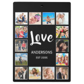 Aangepast fotocollage, speciaal aangepast zwart klembord (Achterkant)