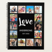 Aangepast fotocollage, speciaal aangepast zwart planner (Voorkant)