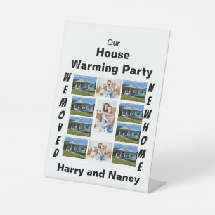 Aangepast fotocollage voor de opwarming van de aar reclamebord met voetstuk
