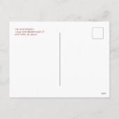 Aangepast fotogelukkig nieuwjaar donkerrood script feestdagenkaart (Achterkant)