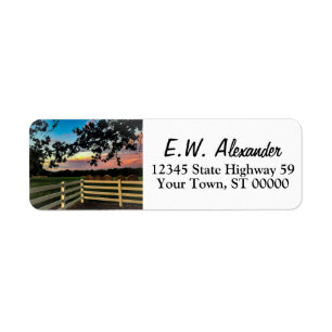 Aangepast fotogezin of modern Logo-retouradres Etiket