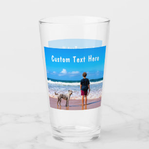 Aangepast fotoglas Gift Uw foto's en tekst Glas