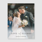 Aangepast fotohuwelijk Bedankt Magnet (Voorkant)