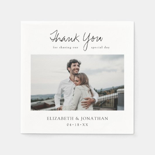 Aangepast fotohuwelijk servet (Voorkant)
