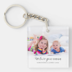 Aangepast fotoliefje jullie Nana Names Jaar Sleutelhanger