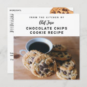 Aangepast fotoontwerp Cookie Recipe Kaart (Voorkant / Achterkant)