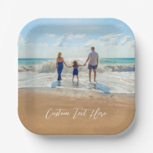 Aangepast fotopapier Borden uw foto's en tekst Papieren Bordje