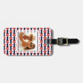 Aangepast fotopatroon en strips bagagelabel (Voorkant horizontaal)