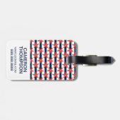 Aangepast fotopatroon en strips bagagelabel (Achterkant horizontaal)