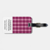 Aangepast fotopixel Pset_Magenta-Black Bagagelabel (Achterkant horizontaal)