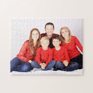 Aangepast fotoportret voor familie legpuzzel
