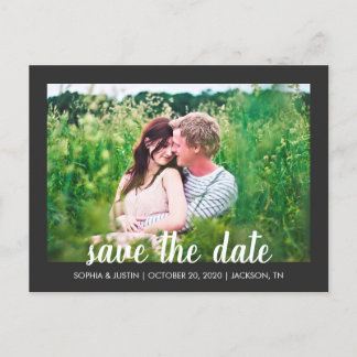 Aangepast fotoscript Save the Date-Briefkaarten Aankondigingskaart