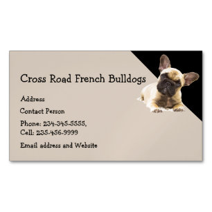 Aangepast Frans Bulldog Dog Pet Animal Logo Magnetisch Visitekaartje